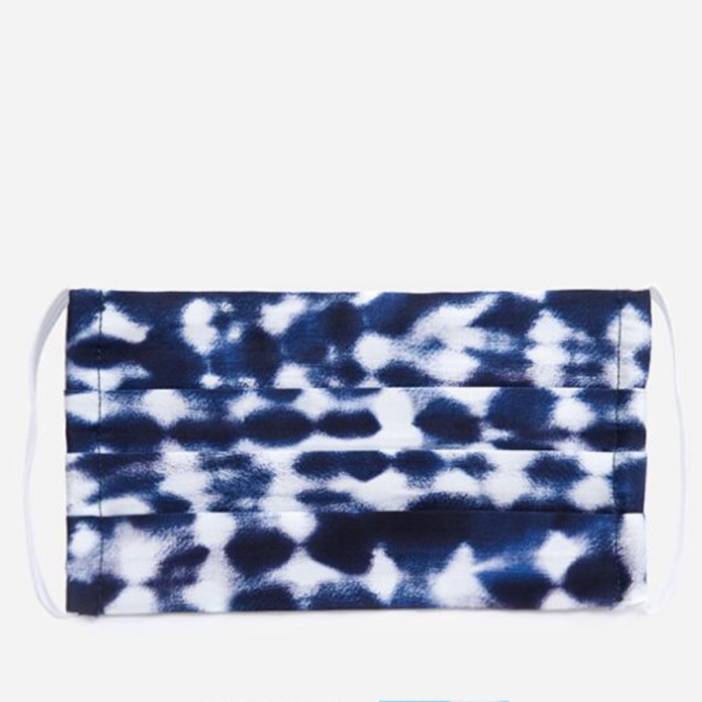 Johnny Was  blue tie dye cotton face mask 3/$25